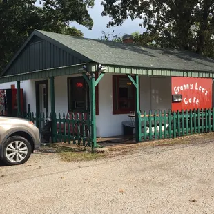 the front of the building