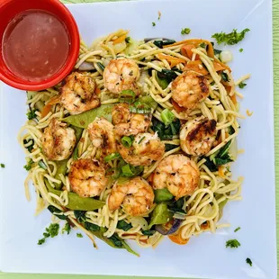 shrimp and noodles