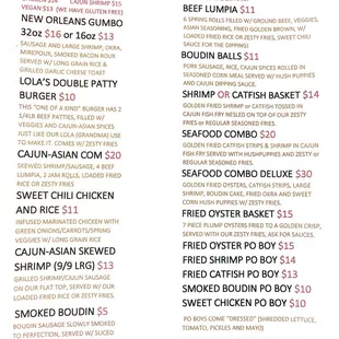 Our menu.