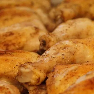 a closeup of chicken wings