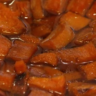 a pot full of sweet potatoes