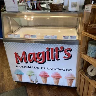 a display of ice cream cones