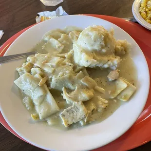 Chicken and noodles