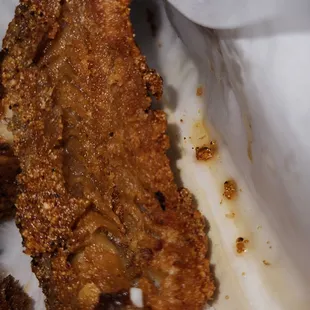 That is the inside of the piece of fish. 1 entire piece of fish was like this. All coating. No actual fish.