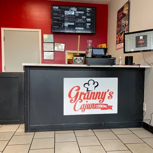 The entry and self serve check in station to order