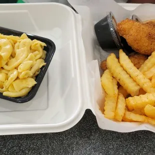 2 pc fish, fries, and mac &amp; cheese