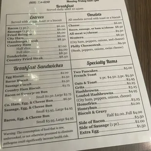Menu.