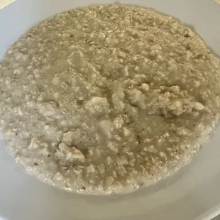 Oatmeal - add in options: raisins, brown sugar, nuts, milk