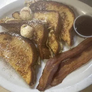 French toast and bacon