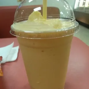 Orange creamsicle ice blended drink