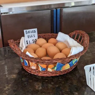 a basket of eggs