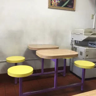 Walls are so dirty, the place seems to be more over a lottery center than a donut store.