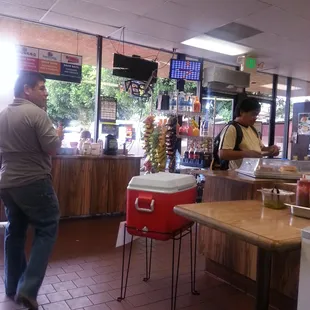 Chips, water, juice...