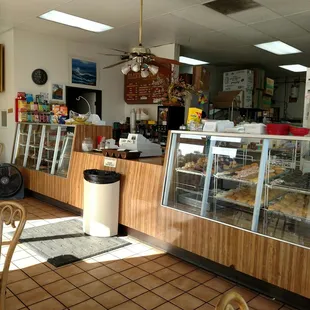 the inside of a restaurant