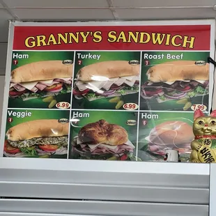 Sandwich selections