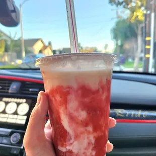 New Drink !  Fresh Strawberry Milk