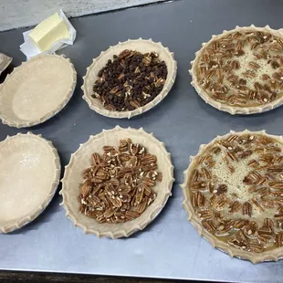 a variety of pies