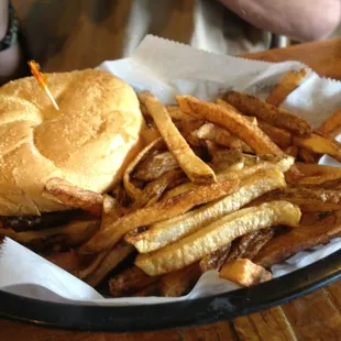 Burger and home cut fries
