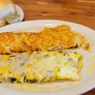Omelet came with a big, homemade biscuit