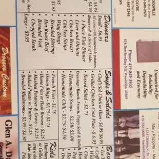 Lunch options..fresh cut fries!