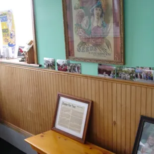 Lots o' chachkas in the front breezeway