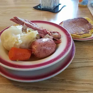 Jiggs dinner with corn cake