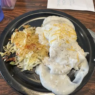 Sissy biscuit, home fries