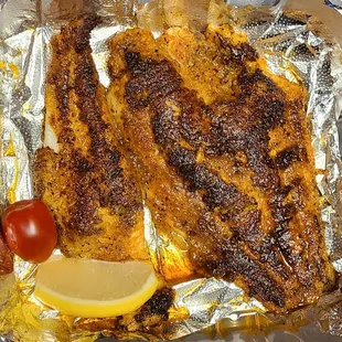 12'27'2021 Blackend Catfish. Very good but 27 bucks just to have w 2 sides is excessive for the amount of catfish rec'd.