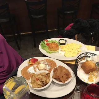 Salmon Cake and Eggs