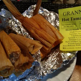 tamales wrapped in foil