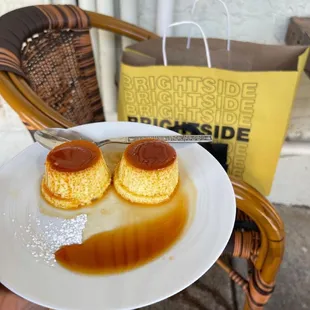 two desserts on a plate