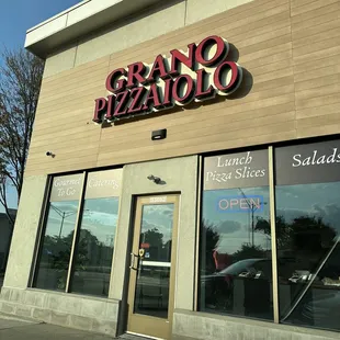 the front of the restaurant