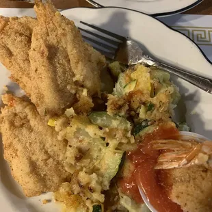 Butterfly Shrimp with zucchini