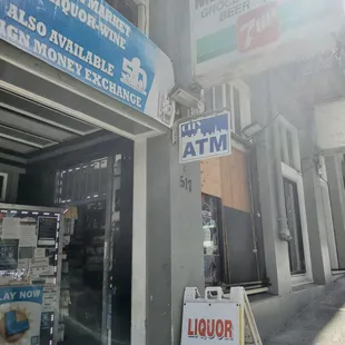 liquor, liquor, beer, and wine