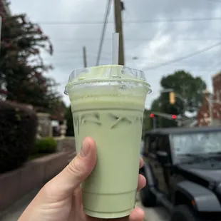 Almond Blossom Matcha Latte