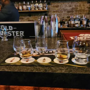 Wednesday Bourbon tasting featured the Dewars collection