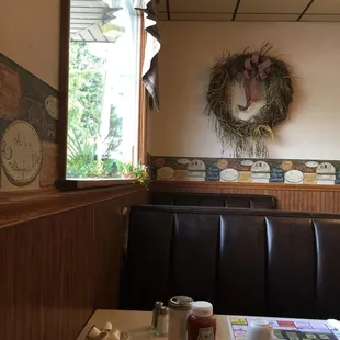 Inside candle in the window