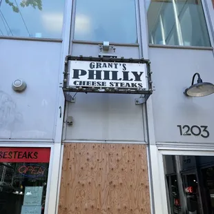 the front of the building