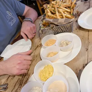 Frites with all of the sauces