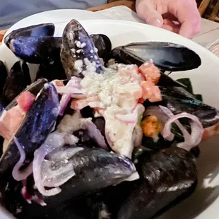Blue mussels
