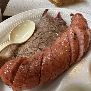 Brisket and Sausage plate.