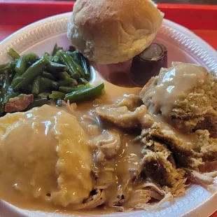 Turkey and dressing plate Wednesday only. Delicious.