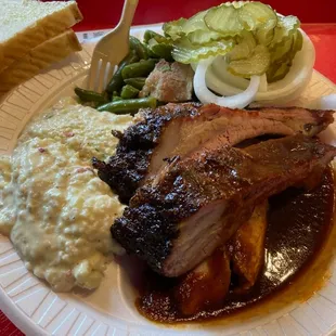 2 meat plate, delicious.