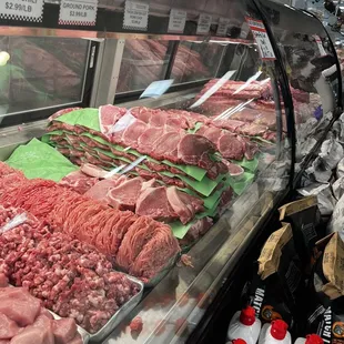 Fresh meat case goes on for days!