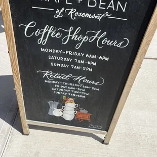 Coffee Shop Hours