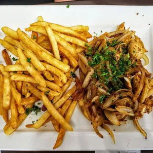 Chicken Shawarma with Fries at Grape Leaf Express Perrysburg