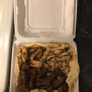 the inside of a styrofoam container