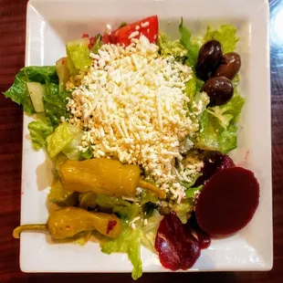 Greek Salad at Grape Leaf Express Monroe St.
