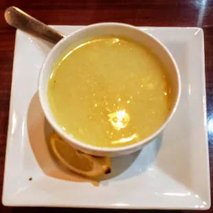 Lemon Rice Soup at Grape Leaf Express Monroe St.