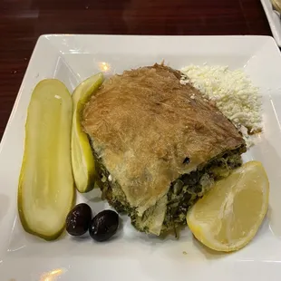 Spinach pie! Really good!
